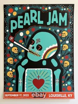 Pearl Jam Louisville 2022 Poster by Mike Egan Bourbon & Beyond Festival Mint