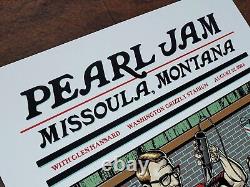 Pearl Jam MISSOULA AP SIGNED #/275 OFFICIAL Screen Print MONTANA 2024 NM/MINT