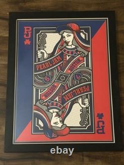 Pearl Jam Mark 5 Queen Boston Fenway Park 8/5 and 8/7 2016 Concert Poster Framed
