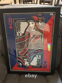Pearl Jam Mark 5 Queen Boston Fenway Park 8/5 and 8/7 2016 Concert Poster Framed