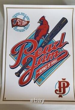 Pearl Jam Mark 5 St Louis Cardinals 2010 Official Concert Poster Screen Print