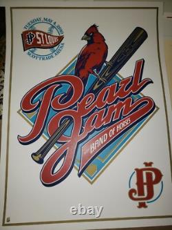 Pearl Jam Mark 5 St Louis Cardinals 2010 Official Concert Poster Screen Print