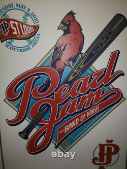 Pearl Jam Mark 5 St Louis Cardinals 2010 Official Concert Poster Screen Print