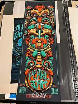 Pearl Jam May 5 2016 Quebec Videotron 12x36 Mike Fudge Poster