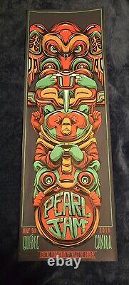 Pearl Jam May 5 2016 Quebec Videotron 12x36 Mike Fudge Poster