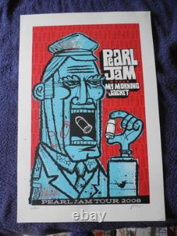 Pearl Jam & My Morning Jacket OG Screened Concert Poster Signed by Artist