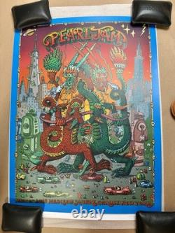 Pearl Jam NYC N2 2016 Poster Madison Square Garden SE David Welker MINT