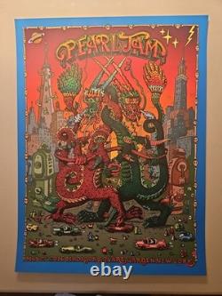Pearl Jam NYC N2 2016 Poster SE Madison Square Garden David Welker Artist MSG