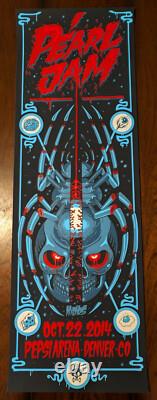 Pearl Jam NYCHOS Pepsi Center Denver Colorado Art Poster Print 10/22/2014 2-side