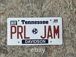 Pearl Jam Nashville TN 5/06/2025 and 5/08/2025 Concert Event License Plate