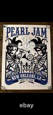 Pearl Jam New Orleans Jazz Festival 2016 Poster Don Pendleton s/n MINT 32/100