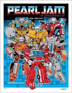 Pearl Jam New York City Central Park Great Lawn Concert Poster