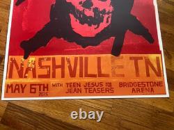 Pearl Jam Night 1 Show Print Poster Button Pin Set Bridgestone Nashville 5/6/25