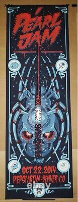 Pearl Jam Official 2014 Denver Poster Nychos Screen Print Show Edition LIMITED