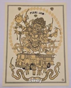 Pearl Jam Official Concert Poster By Ravi Zupa Denver Co Ball Arena 9/22/22