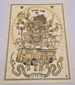 Pearl Jam Official Concert Poster By Ravi Zupa Denver Co Ball Arena 9/22/22