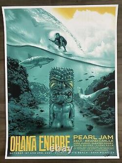 Pearl Jam Ohana Encore Artists Proof Poster Ian Williams Oct. 1 & 2, 2021