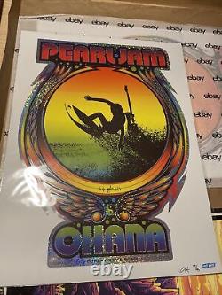 Pearl Jam Ohana Encore Poster Ames Bros Artist Edition Sparkle Foil #/80 MINT
