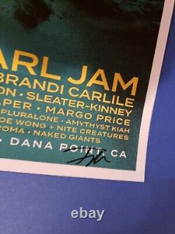 Pearl Jam Ohana poster, 10/1-2/21, AP, S/N, Ian Williams, M/MN, LE 100