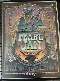 Pearl Jam Oklahoma City OKC Munk One 2022 SE Poster Artist Signed