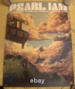 Pearl Jam Ottawa 2022 Bailey Race Ap Signed And Numbered Poster #19/100