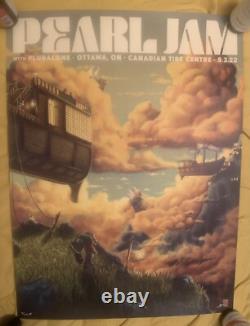 Pearl Jam Ottawa 2022 Bailey Race Ap Signed And Numbered Poster #19/100