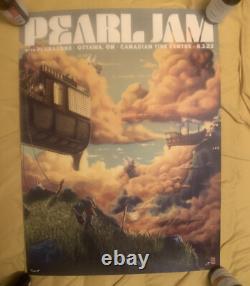Pearl Jam Ottawa 2022 Bailey Race Ap Signed And Numbered Poster #19/100