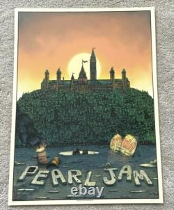 Pearl Jam Ottawa Canada Concert Tour Poster Cancelled 2020 Bailey Race Ap /100