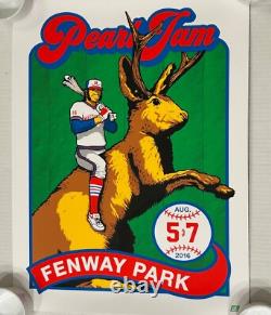Pearl Jam PJ Boston Fenway Park RARE MINT Bucky 8/7/16 concert poster