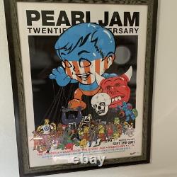 Pearl Jam PJ20 East Troy 2011 Alpine Valley Ames Poster in Custom Frame