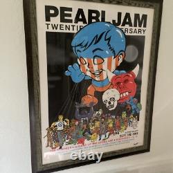 Pearl Jam PJ20 East Troy 2011 Alpine Valley Ames Poster in Custom Frame