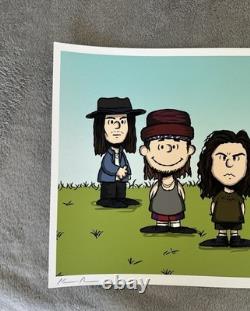 Pearl Jam Peanuts 16 1/2 x 11 3/4 Signed Poster xx/100 Made