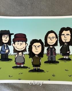 Pearl Jam Peanuts 16 1/2 x 11 3/4 Signed Poster xx/100 Made