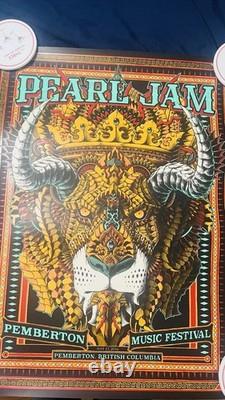 Pearl Jam Pemberton Music Festival Poster Pemberton, BC July 17, 2016