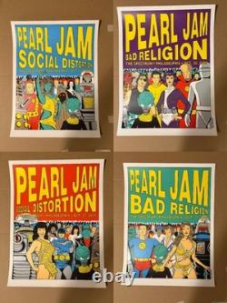 Pearl Jam Philadelphia Oct 2009 Spectrum 4 Poster Set Tom Tomorrow