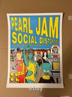 Pearl Jam Philadelphia Oct 2009 Spectrum 4 Poster Set Tom Tomorrow