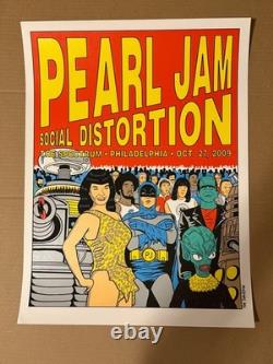 Pearl Jam Philadelphia Oct 2009 Spectrum 4 Poster Set Tom Tomorrow