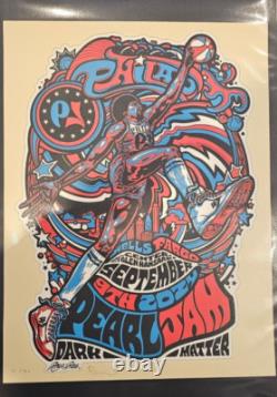 Pearl Jam Philadelphia Poster 12x/ 130 Ames Cream AP AE 2024 76ers Dr. J 9/9/24