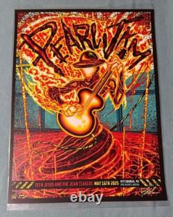 Pearl Jam Pittsburgh 5/16/25 Poster Klausen Signed/Numbered AP/200 Metallic Red
