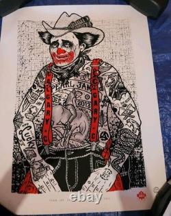 Pearl Jam Poster 12 / 2 / 2013 Calgary Signed By Artist Numbered #15 / 25 AMES