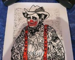 Pearl Jam Poster 12 / 2 / 2013 Calgary Signed By Artist Numbered #15 / 25 AMES