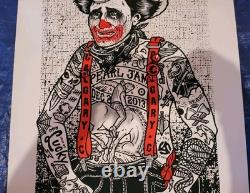 Pearl Jam Poster 12 / 2 / 2013 Calgary Signed By Artist Numbered #15 / 25 AMES