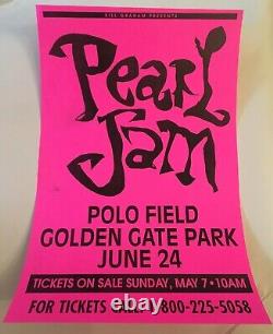 Pearl Jam Poster 1995 Bad Religion Rex Ray Golden Gate Park Neil Young Vedder