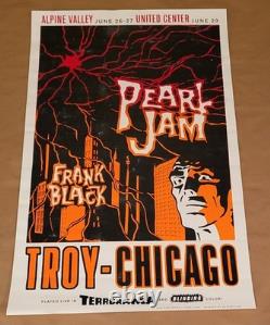 Pearl Jam Poster 1998 East Troy Chicago Ames Bros See Pics