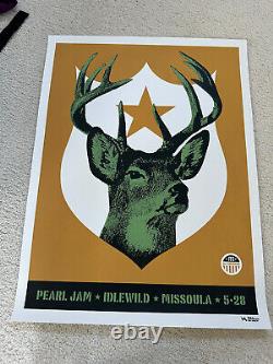 Pearl Jam Poster 2003 Tour Ames Bros Missoula Vedder