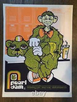 Pearl Jam Poster 2003 Tour Ames Bros Pittsburgh Philly State College Vedder