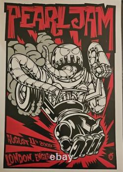 Pearl Jam Poster 2009 London, England Acorn Mint