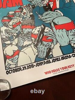 Pearl Jam Poster 2013 Charlottesville VA Tour Poster Show Edition Print