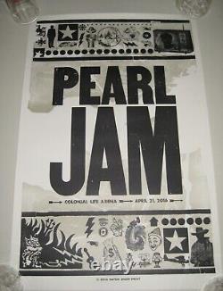 Pearl Jam Poster 2016 Hatch Show Print Live Show Columbia SC