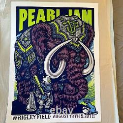 Pearl Jam Poster 2016 Wrigley Field original Ames Bros